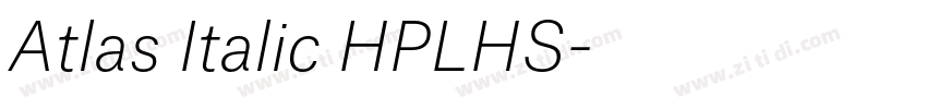 Atlas Italic HPLHS字体转换